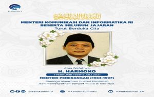 Kenang Pengabdian Menteri Penerangan Harmoko, Menkominfo: Terima Kasih atas Karya dan Dedikasinya untuk Indonesia