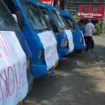Paguyuban Angkot AT Kota Malang Kembali Aksi Penolakan Penggusuran Pangkalan Secara Sepihak