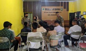 Belasan Pelajar Bolos Diamanakan Satpol PP Kota Mojokerto