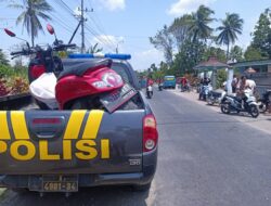 Polres Malang Tangani Kecelakaan Tunggal di Gedangan Malang, Satu Pemotor MD