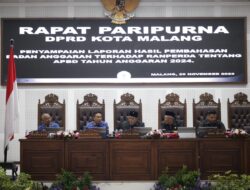 Penyampaian Hasil Pembahasan Banggar Dalam Rapat Paripuna DPRD Kota Malang