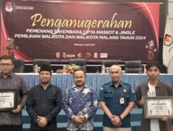 KPU Kota Malang: Penganugerahan Pemenang Cipta Maskot dan Jinggle Pilkada Malang 2024