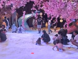 Hari Pertama Dibuka Korea Winter Blossoms Di Wahana Frozen Night, (Malang Night Paradise) Dibanjiri Pengunjung.
